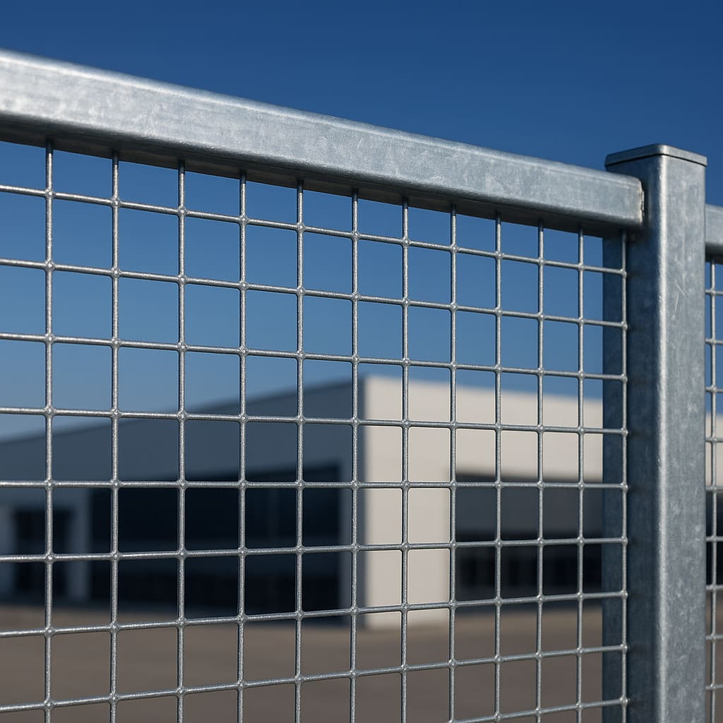 Metallischer Sicherheitszaun